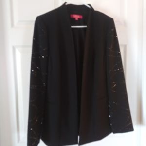 Catherine MaLandrino Black Rhinestone Blazer Sz 10